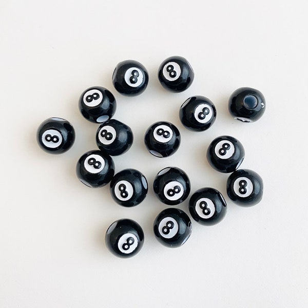 8Ball Beads Bubblegum Debossed 12mm/4mm Holes