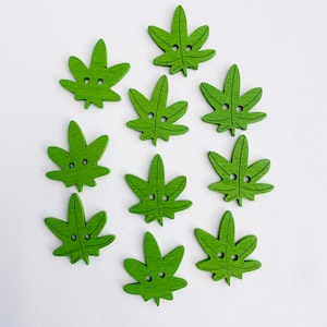 Hemp Leaf Shaped Buttons - Etsy