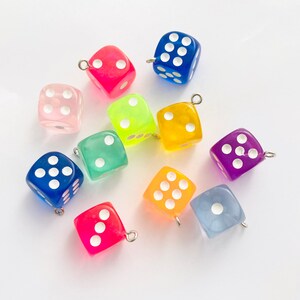 4-8pc Lg Dice Charms Mix 14mm / 0.5” - Etsy