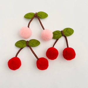 Mini Felt Cherries Ornaments 1-3pcs