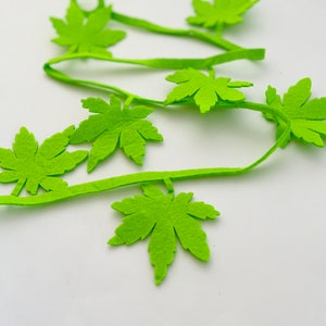 Pot Leaf/Hemp Mini Felt Garland Banner (Light Green)
