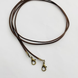 Cord Necklaces / Brown with adjustable clasp 1/2/3 Quantity Sets