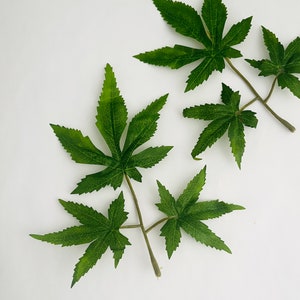 Small Faux Hemp/Pot Leaf Branch