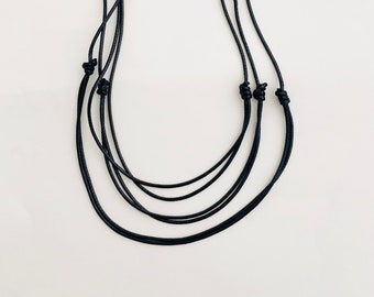 1-10Pcs Black Adjustable Cord Necklaces - 1/5/10 Qty Per Pack Options