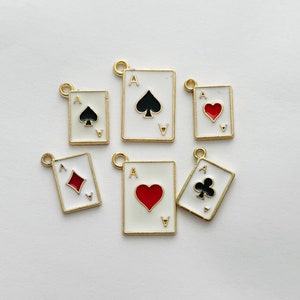 Ace Playing Card Charm Sets