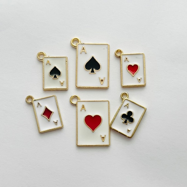 Ace Playing Card Charm Sets