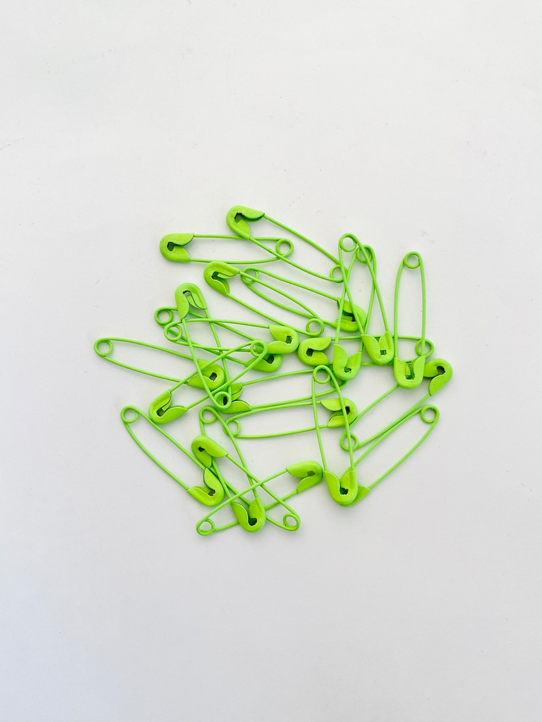50pcs Safety Pin Set bright Green Etsy