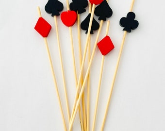 10pc Casino Cocktails Party Sticks
