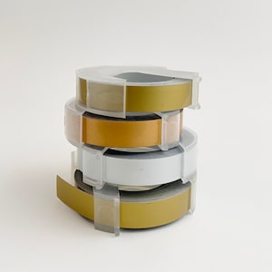 Metallic Single Rolls Embossing Tape 6mm, 9mm, 12mm Single Rolls