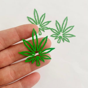 5-10pc Green Hemp/Pot Leaf Charms/Pendants Hollow Leaf