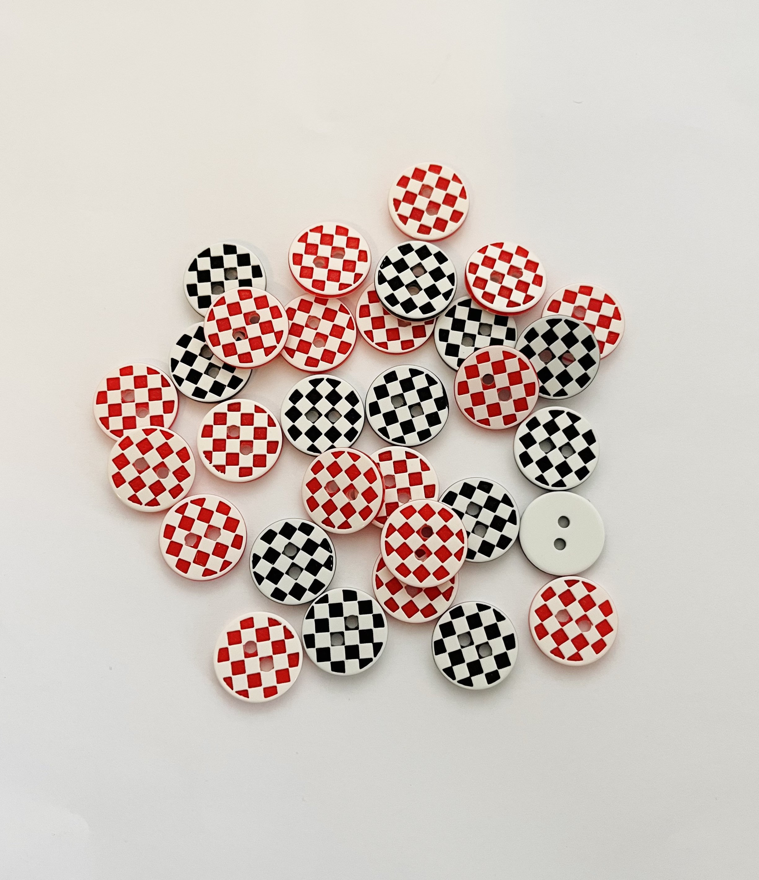 10-20pc Checkered Resin Buttons 12.5mm - Etsy