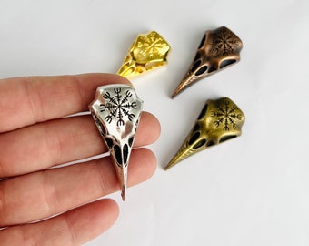 LG Viking Raven Bird Skull Alloy Pendants