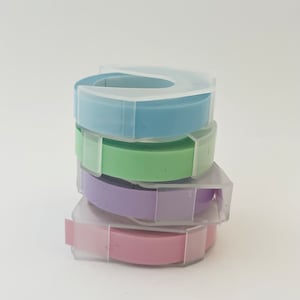 9mm Pastel Single Rolls Embossing Tape Refills
