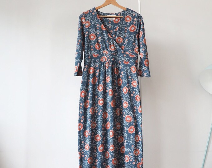 Seasalt Cornwall Lake Floral Print Midi Dress Bamboo Flowers Etsy