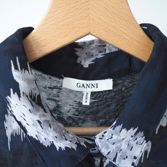 Ganni Monette Georgette floral print shirt tunic … - image 4