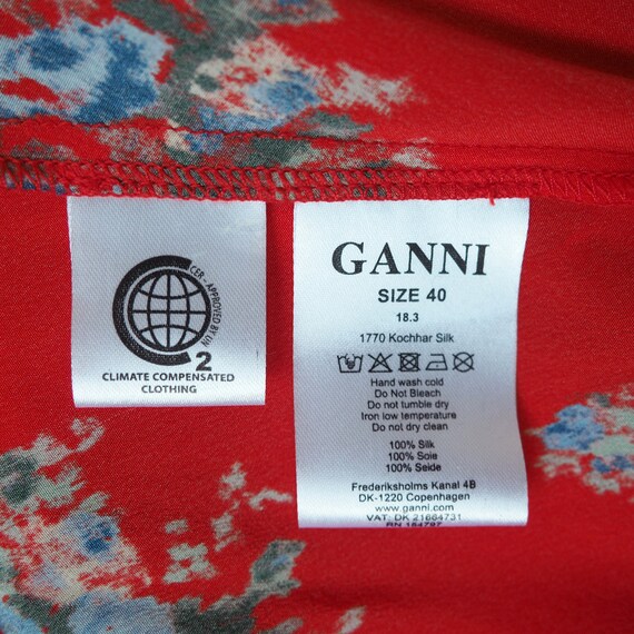 Ganni Kochhar silk floral print maxi skirt flower… - image 4