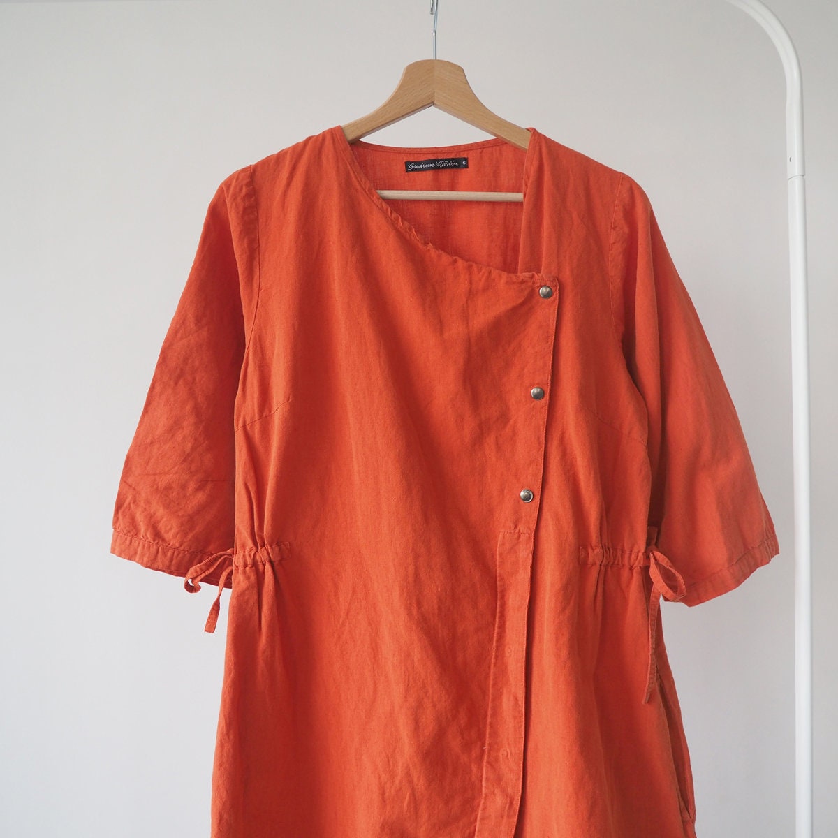Gudrun Sjoden linen cotton natural dress asymmetric boho | Etsy