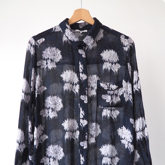 Ganni Monette Georgette floral print shirt tunic … - image 2