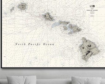 Hawaiian Islands Nautical Chart