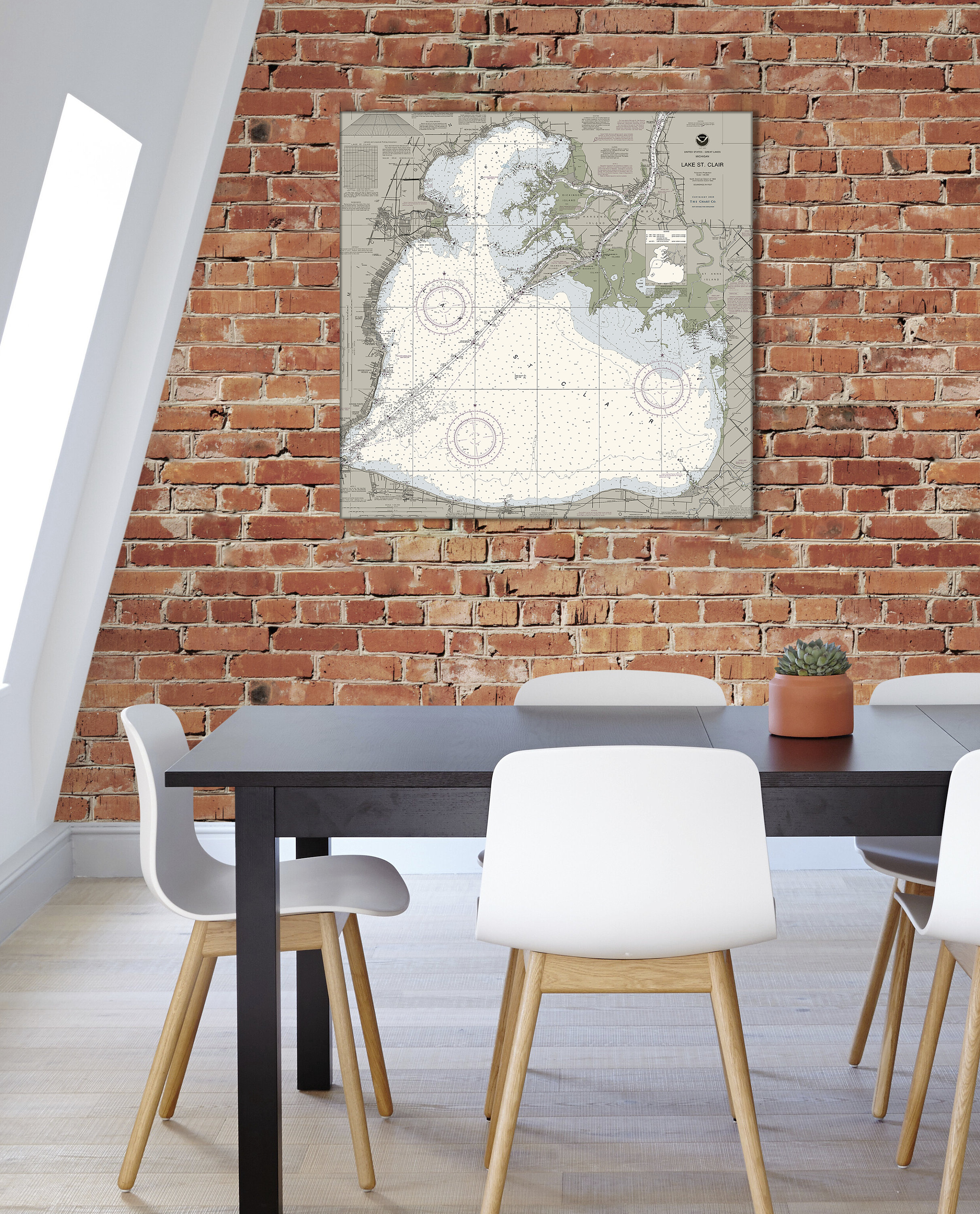 Lake St Clair Nautical Chart Etsy