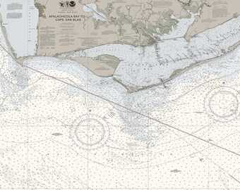Apalachicola Bay to Cape San Blas - St Vincent Island, St George Island - Nautical Chart