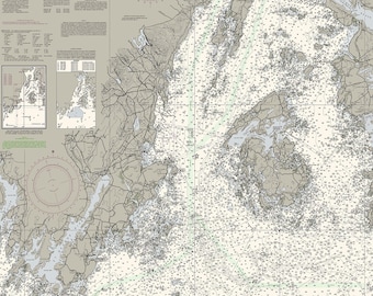 Penobscot Bay and Approaches Maine Nautical Chart