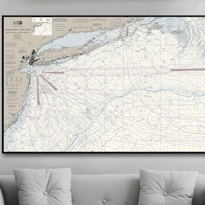 Aproximaciones a Nueva York: carta náutica de Nantucket Shoals a Five Fathom Banks