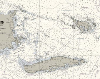 Puerto Rico Isla de Culebra & Vierques Nautical Chart