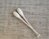 Vintage Rhythmic Gymnastic Clubs Mid Century Juggling Clubs Wood Juggling Clubs2 Antique Wood Exercise Pins Juggling Clubs