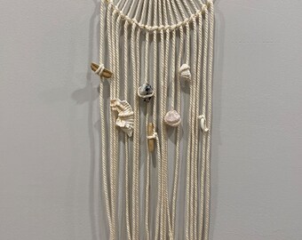 Macrame Wall Hanging w/ Sea Treasures