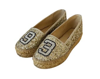 Glitter Varsity Espadrilles 37