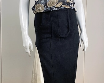 KOLLEKTION PRIVÈE Rock aus Wolle und Seide XS