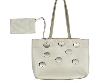 PRADA 2000 Graue Leder Tasche