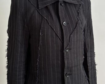 5351 POUR LES HOMMES ハット 5351 Pour Les Hommes Early 00s Stone-Wash Waxed Flare Denim