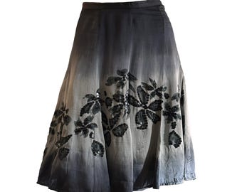 CHRIS JANSSENS Seiden Paillettenrock M