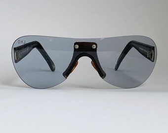 Unique Histore De Voir leather Angel cafe sunglasses handmade in France Unique Histore De Voir Leather Angel Cafe Sunglasses  main image 4