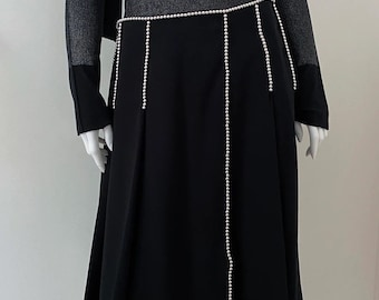 JEAN PAUL GAULTIER Silber Applikationsrock M