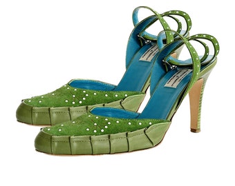 Philosophie di ALBERTA FERRETTI Leder Kristalle Heels 39