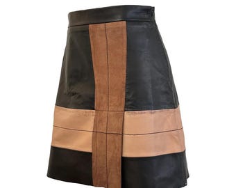 SPORTMAX Tri Tone Lederrock XS