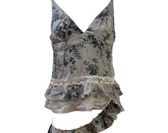 DIRK BIKKEMBERGS FW2002 Caraco à volants amovible M/L
