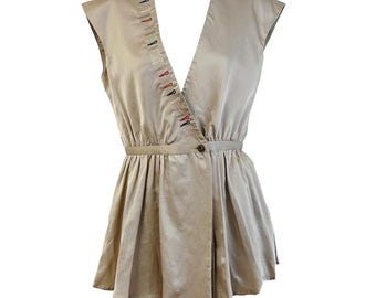 MIKI MIALY Bestickte Schleifen Seide Top M