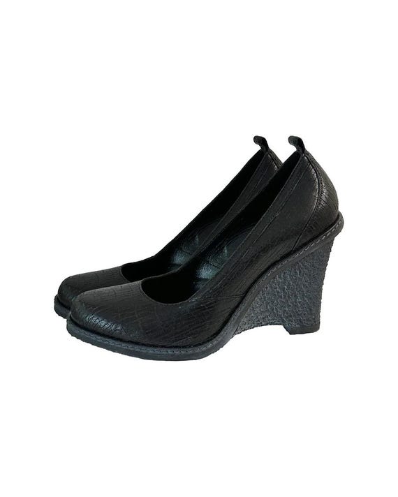 COLLECTION PRIVEE Black Wedges Shoes 38