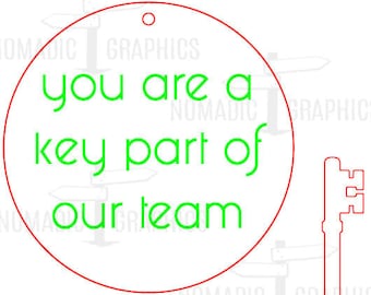 Archivo de llavero Solo parte clave de nuestro equipo listo para láser Archivo SVG Descarga digital - ¡NO se enviará ningún producto físico por correo!