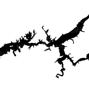 Watauga Lake Tennessee silhouet svg, eps, png, jpeg digitaal bestand downloaden