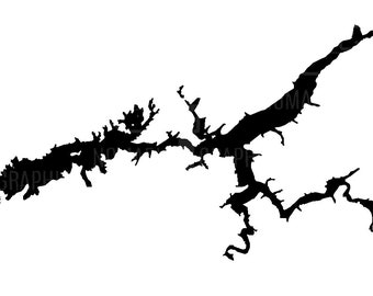 Watauga Lago Tennessee silueta svg, eps, png, descarga de archivos digitales jpeg