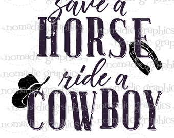 Diseño de sublimación PNG "Salva un caballo" Descarga digital