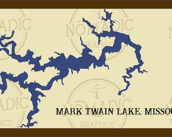 Archivo digital SVG enmarcado para láser con la imagen de Mark Twain en el lago (descarga gratuita)