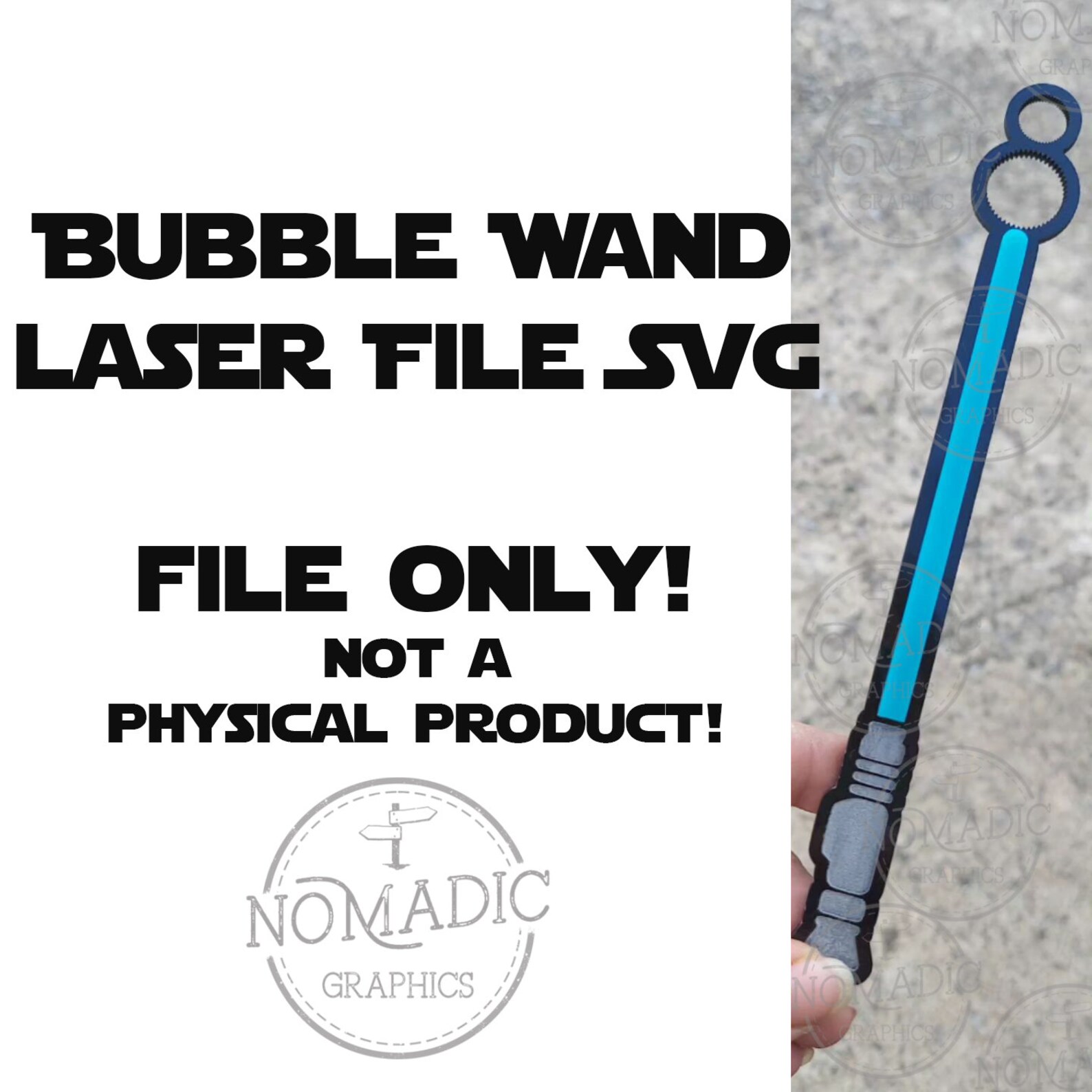 Lightsaber Bubble Wands Svg File Only Laser File NOT A PHYSICAL PRODUCT