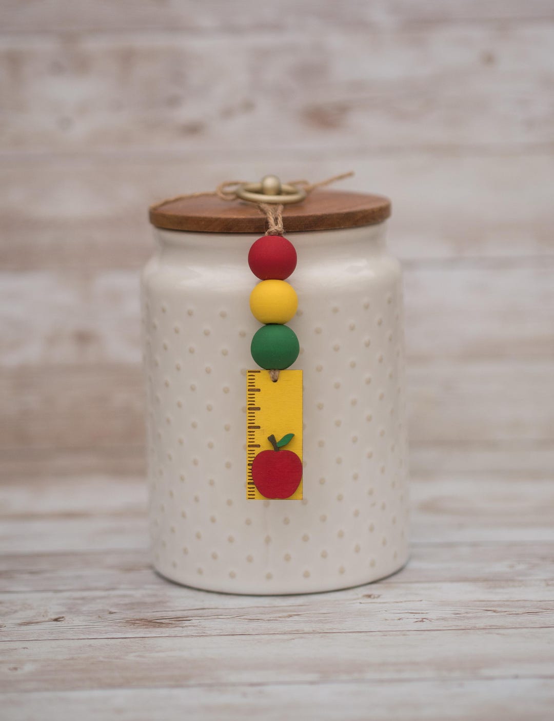 Farmhouse Apple & Ruler Decor'able - Teacher Gift Mini Garland - Tier ...
