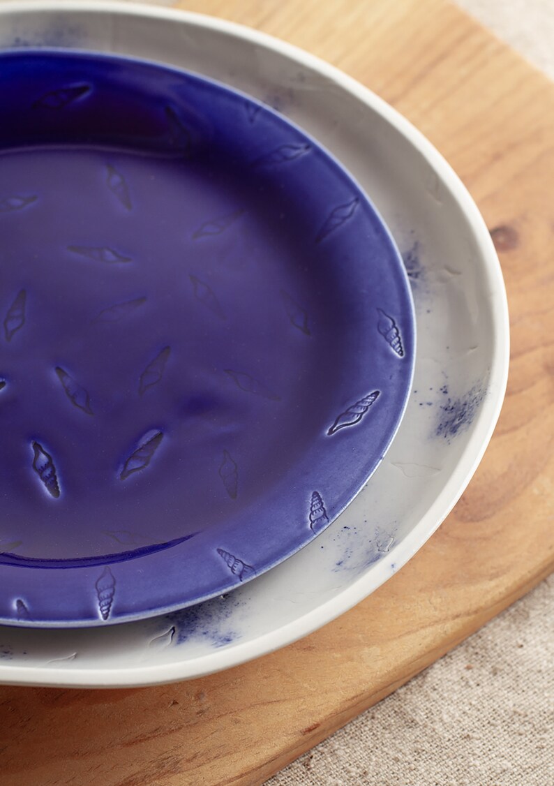 Ceramic Serving Set of 2 Dinnerware Set Pottery Large Etsy